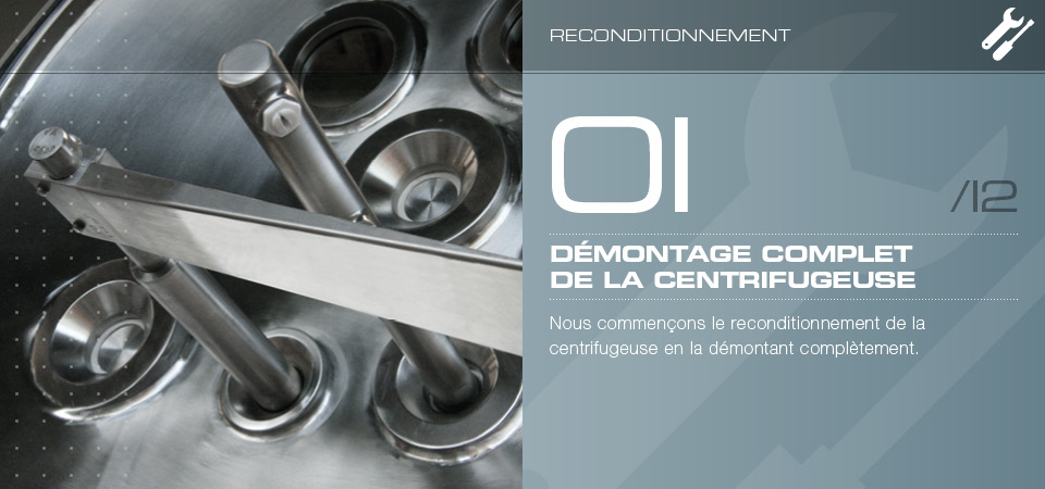 Démontage complet du décanteur
