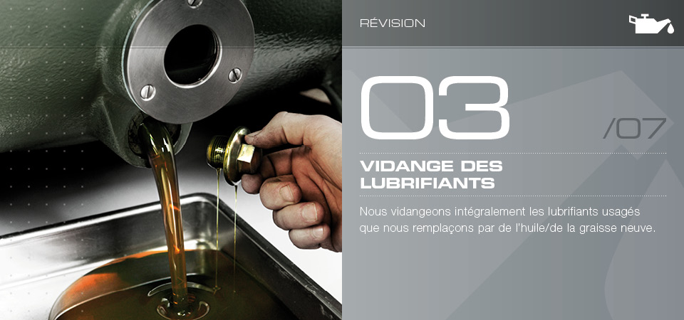 Vidange des lubrifiants